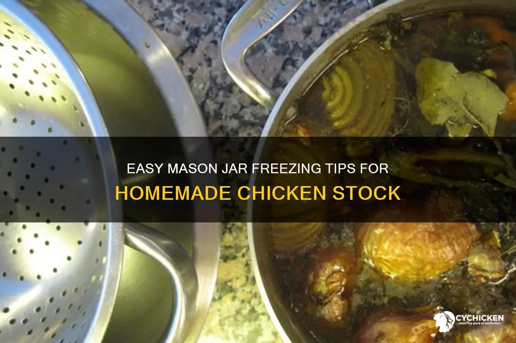how to freeze chicken stock in mason jars