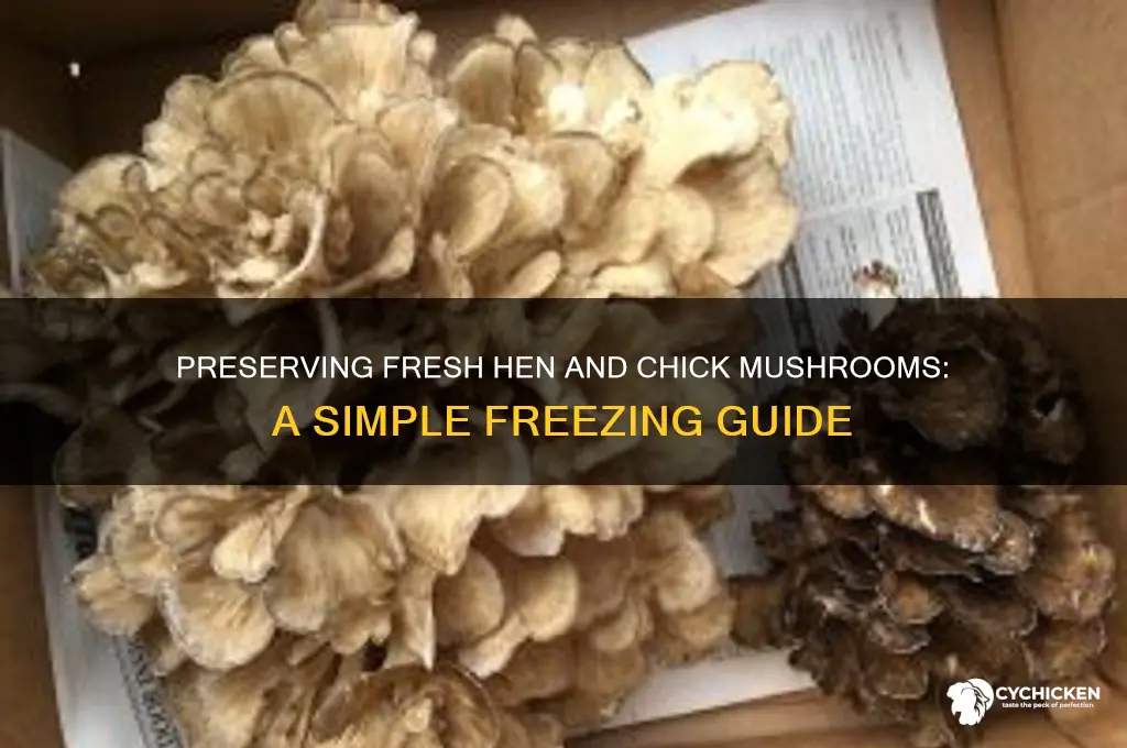 how to freeze fresh hen and chick mushrooms