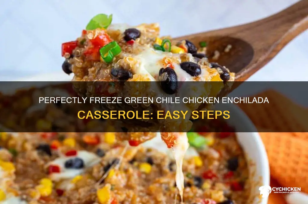 how to freeze green chile chicken enchilada casserole