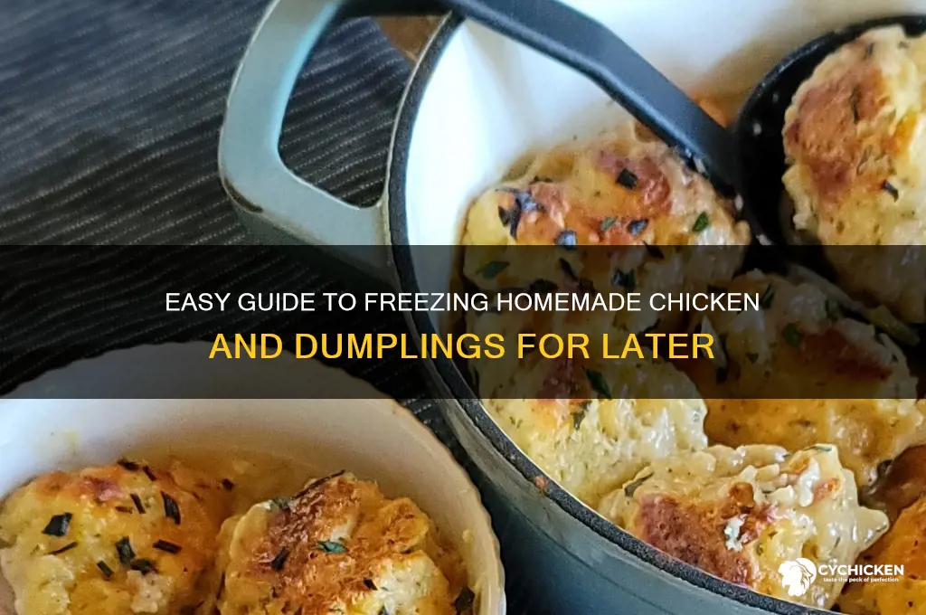 how to freeze homemade chicken and dumplings