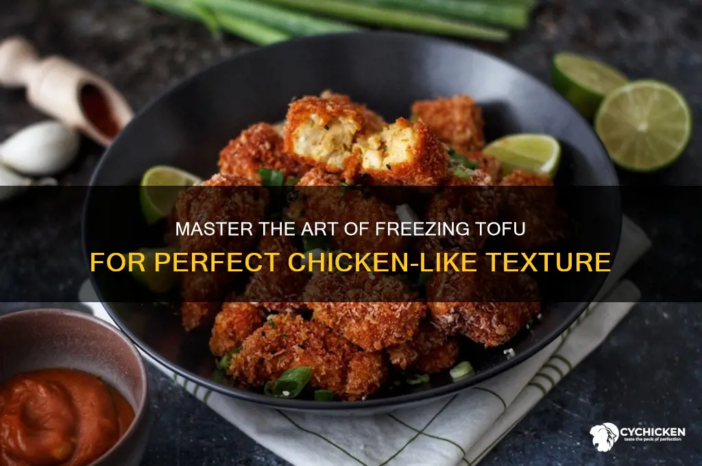 how to freeze tofu for chicken texture