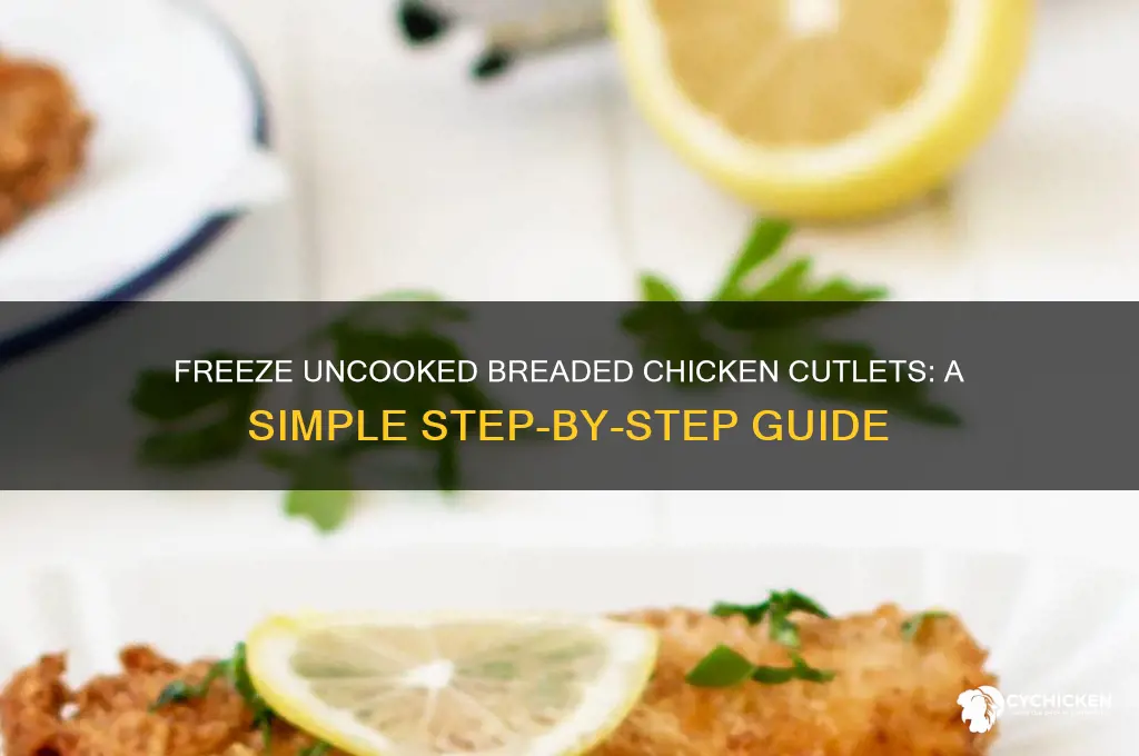 how to freeze uncooked breaded chicken cutlets