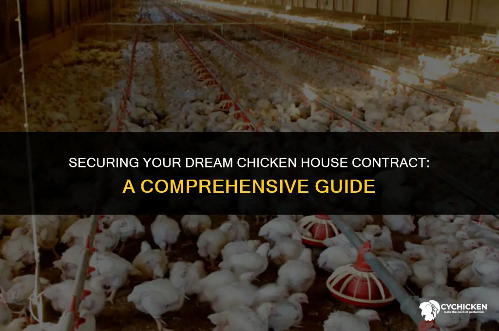 how to get a chicken house contract