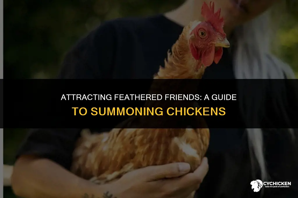 how to get a chicken to come to you