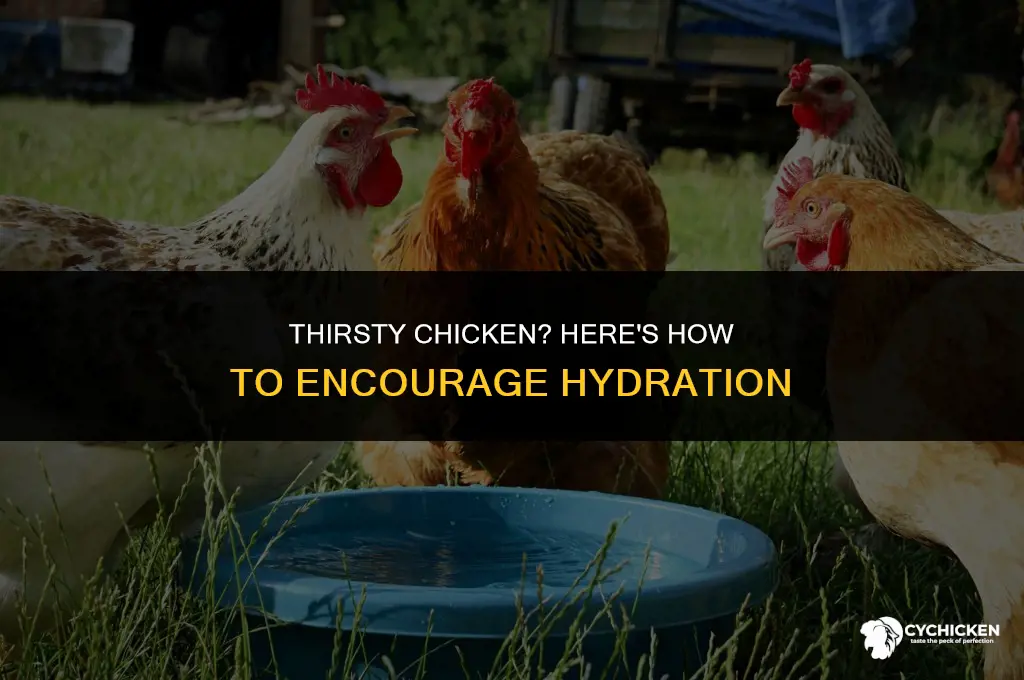 how to get a chicken to drink water