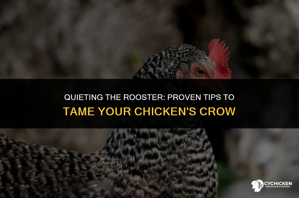 how to get a chicken to stop crowing