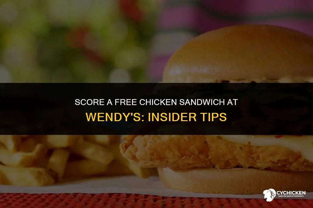 how to get a free chicken sandwich at wendy