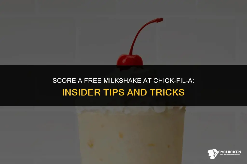how to get a free milkshake from chick fil a