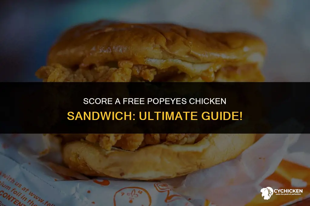 how to get a free popeyes chicken sandwich