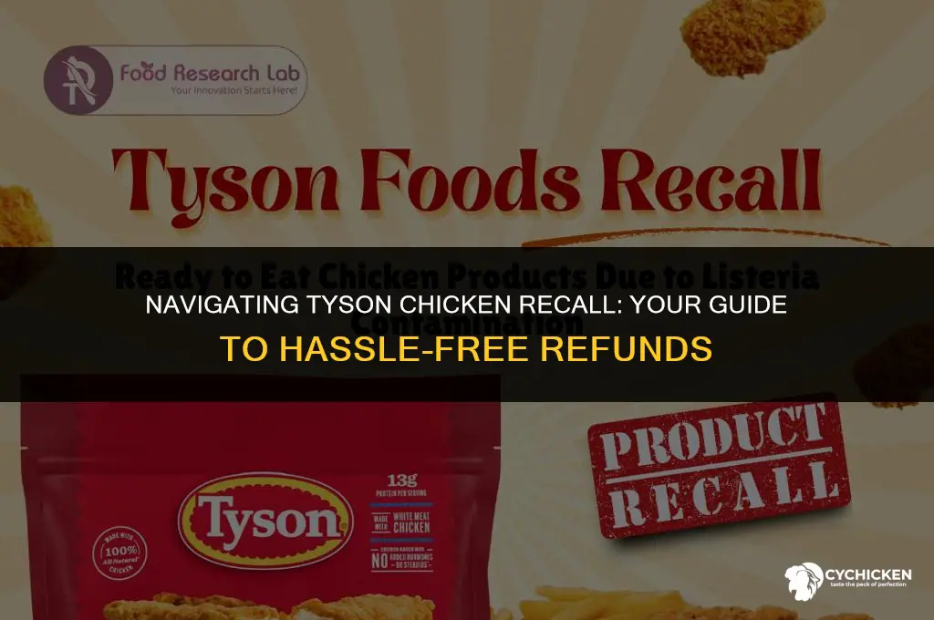 how to get a refund for tyson recalled chicken