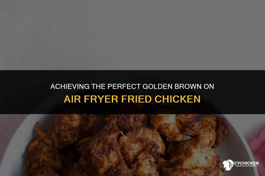 how to get air fryer fried chicken brown