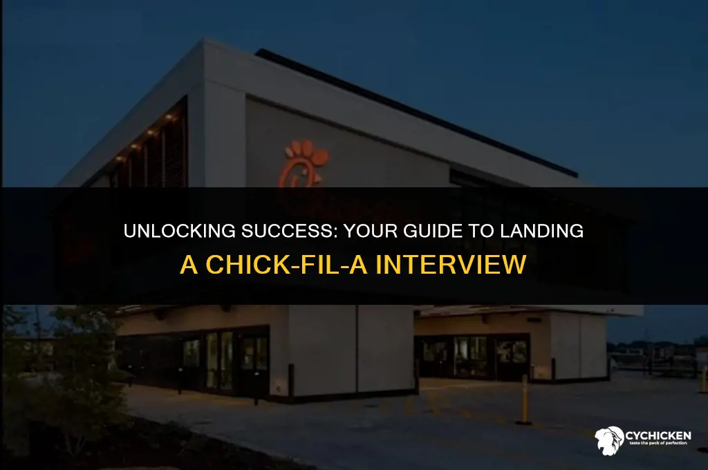 how to get an interview at chick fil a