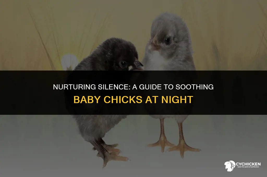 how to get baby chicks quiet at night
