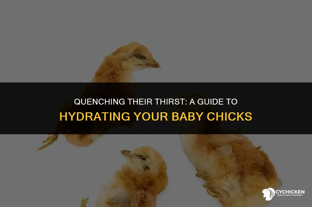 how to get baby chicks to drink
