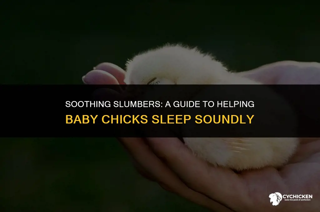 how to get baby chicks to go to sleep