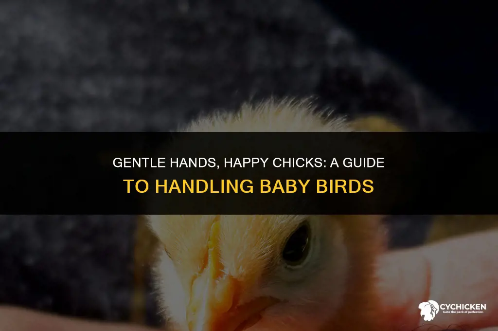 how to get baby chicks used to being held