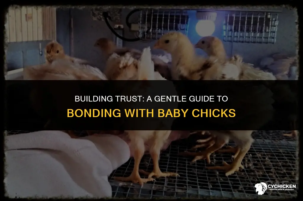 how to get baby chicks used to you