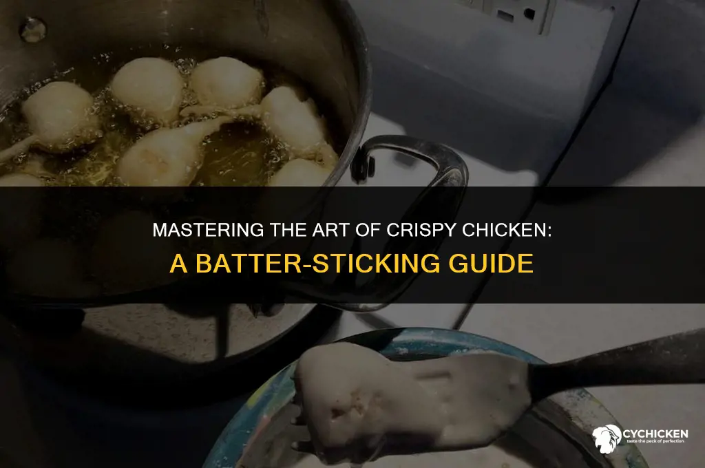 how to get batter to stick on chicken
