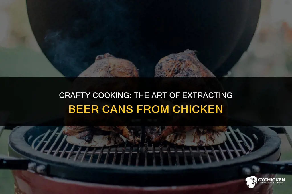 how to get beer can out of chicken