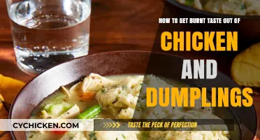 Reviving Comfort Food: Removing Burnt Taste from Chicken and Dumplings