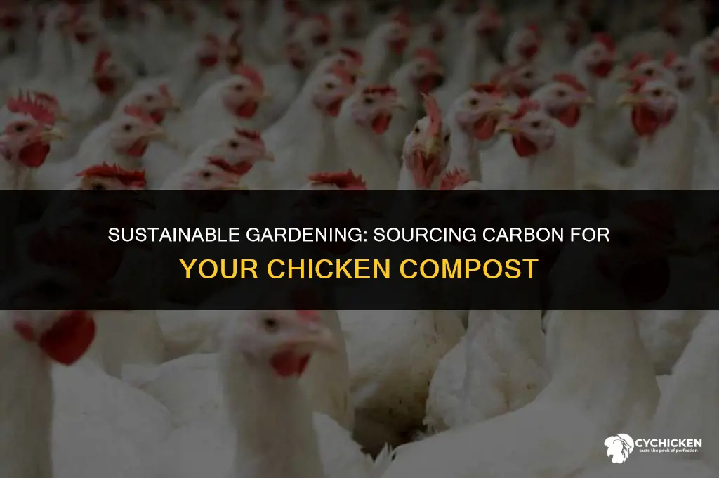 how to get carbon for chicken compost