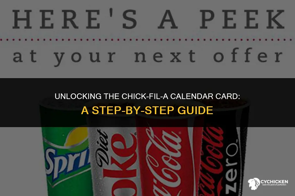 how to get chick fil a calendar card
