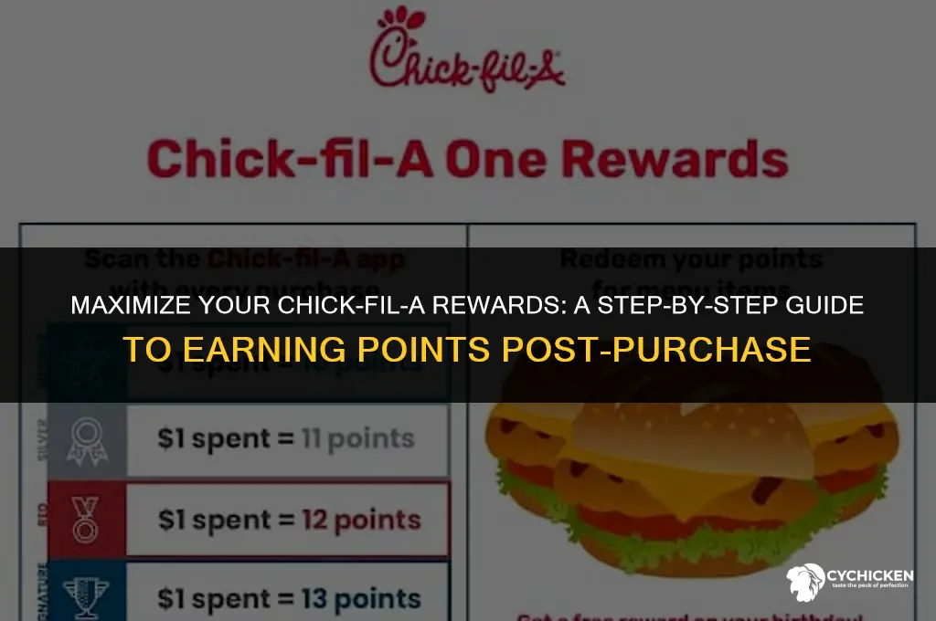 how to get chick fil a points after purchase