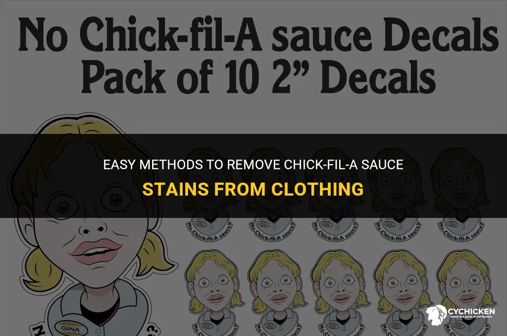 how to get chick fil a sauce out of clothes
