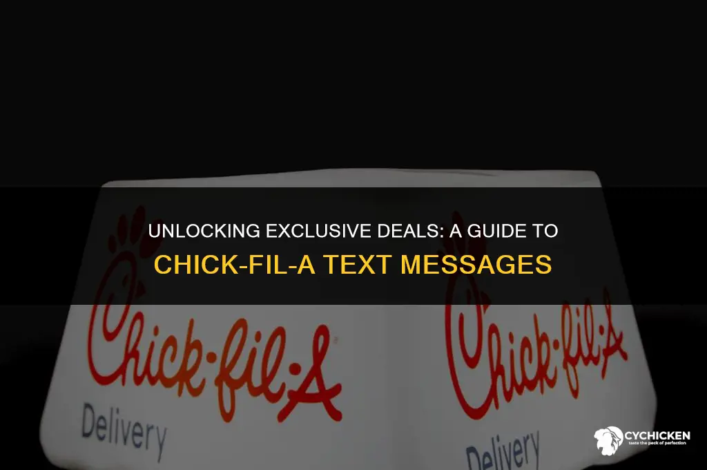 how to get chick fil a text messages