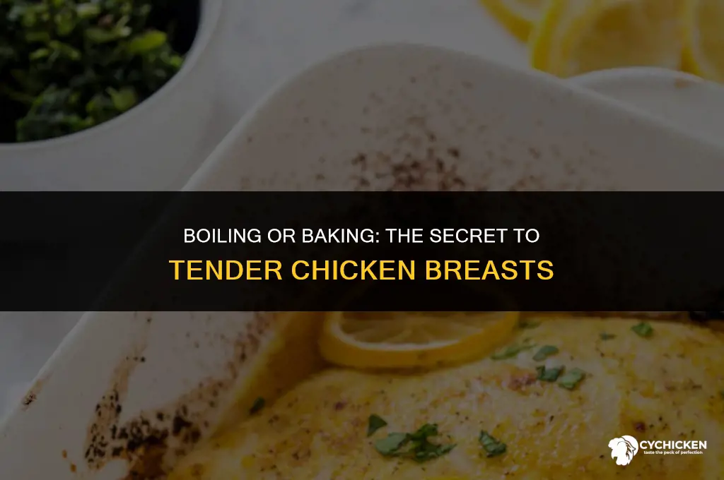 how to get chicken breasts tender by boiling or baking