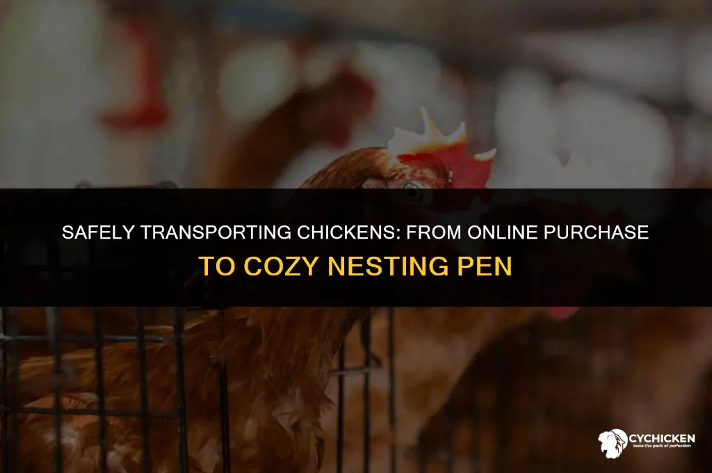 how to get chicken from net to nesting pen