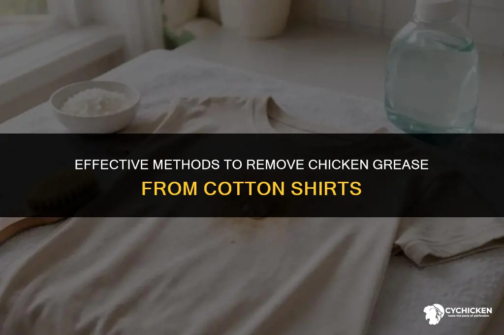 how to get chicken grease out of a cotton shirt