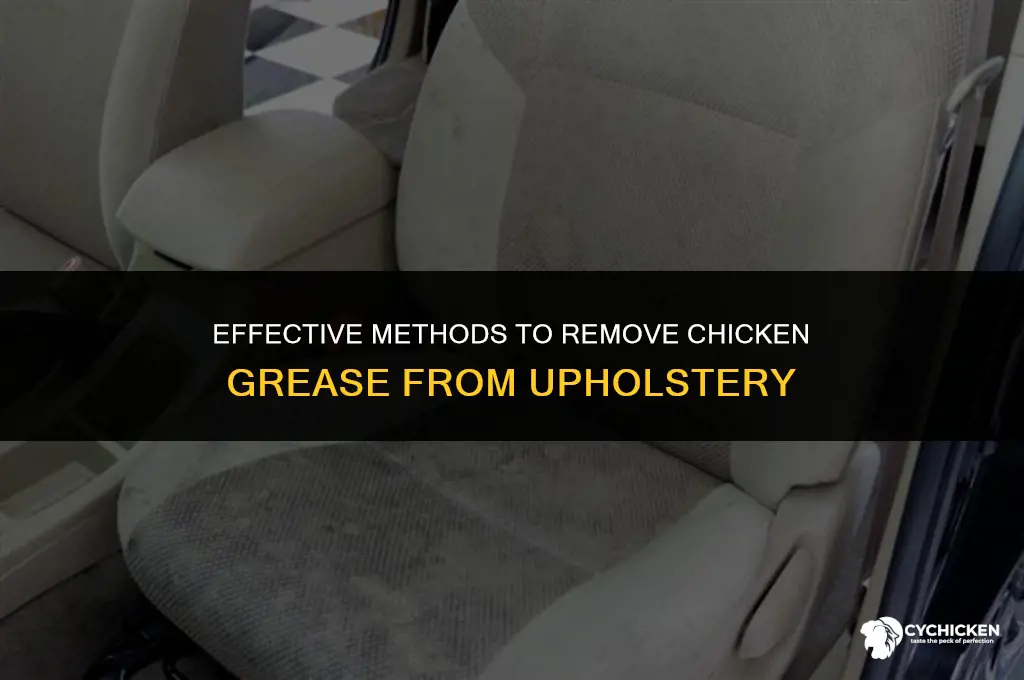 how to get chicken grease out of upholstery