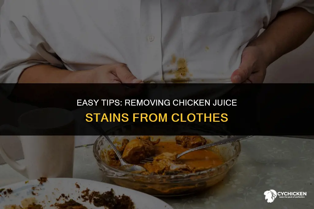 how to get chicken juice out of clothes