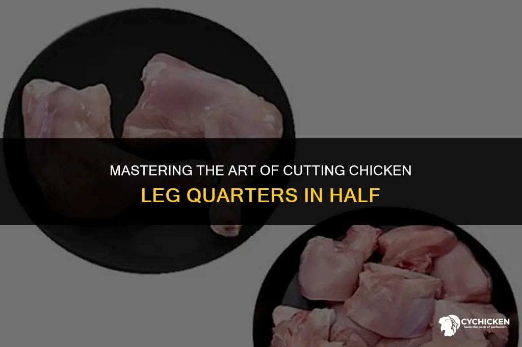 how to get chicken leg quarters into 2 pieces