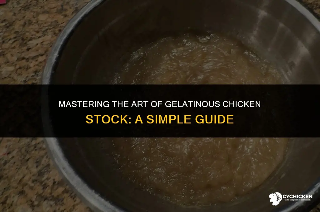 how to get chicken stock to gel