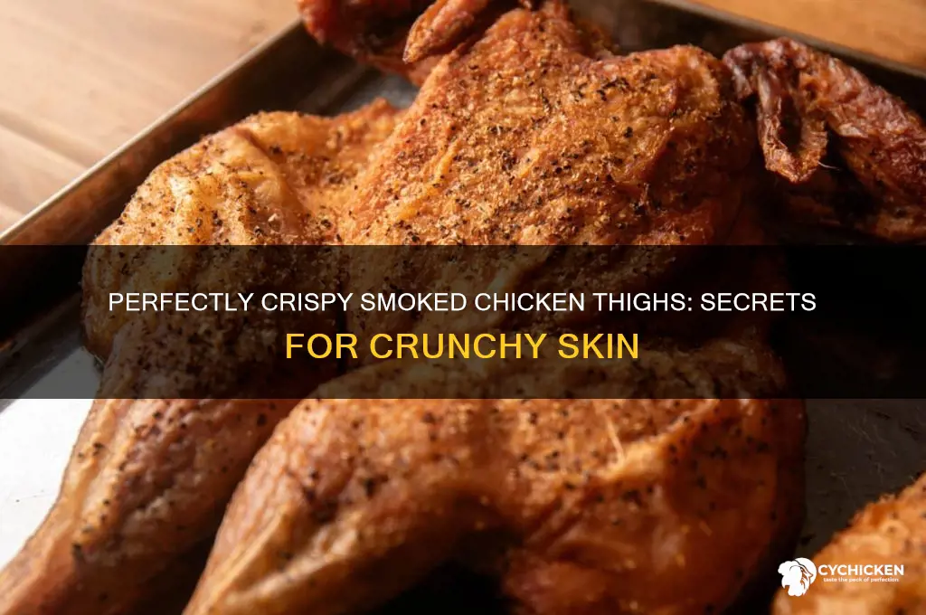 how to get crispy skin on smoked chicken thighs