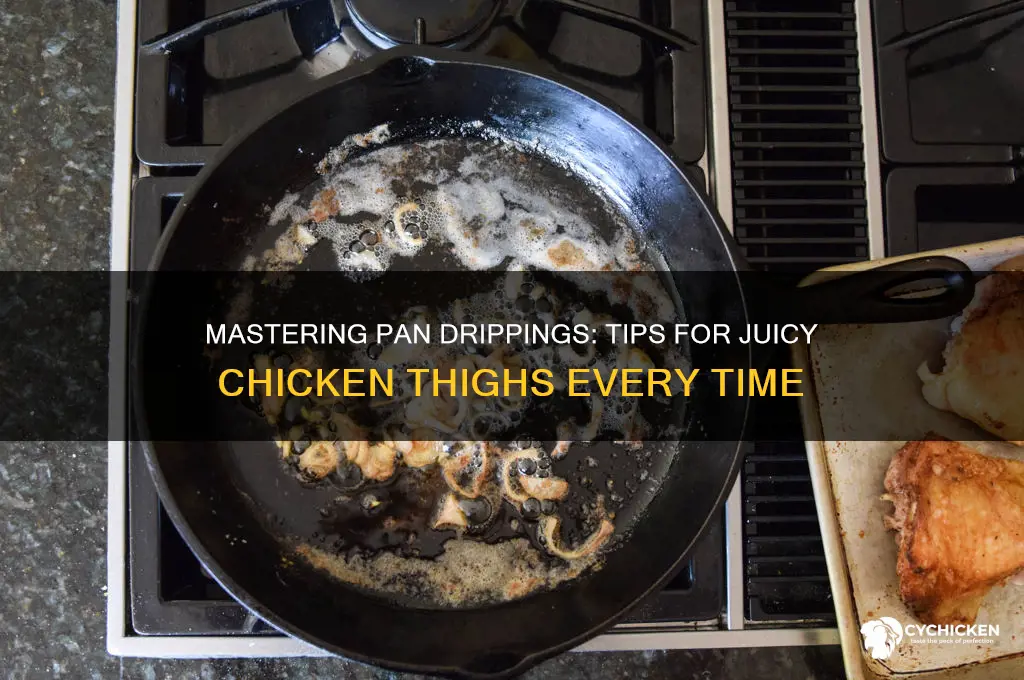 how to get pan drippings from chicken thighs