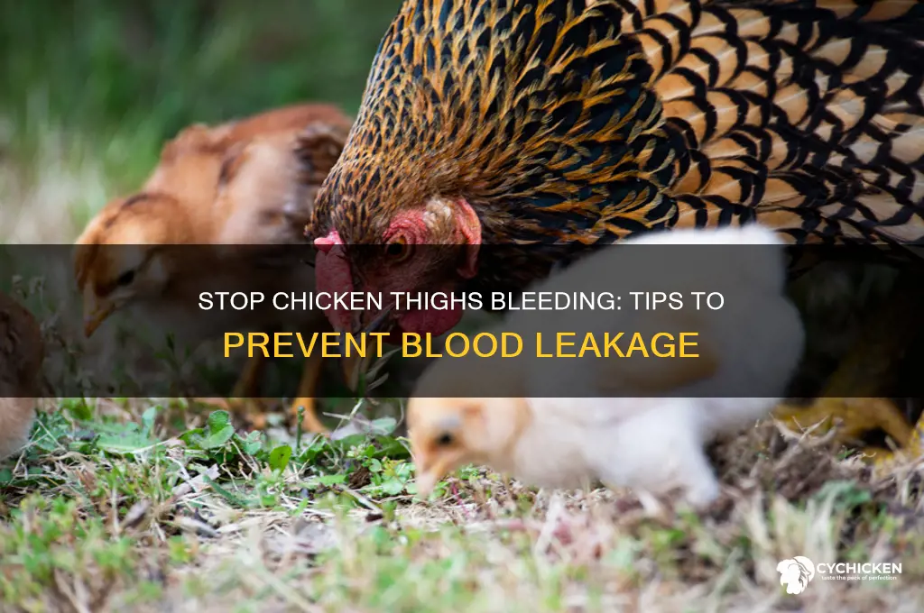 how to get rid of chicken thighs leaking blood