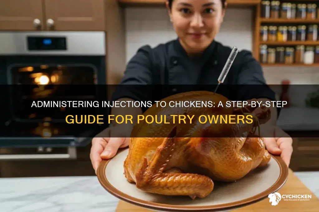 how to give a chicken a shot