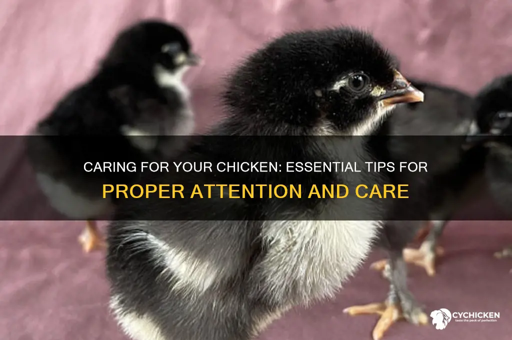 how to give a chicken proper attention