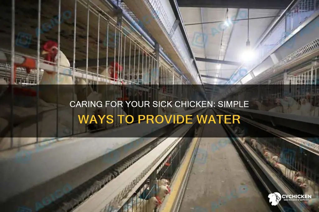how to give a sick chicken water