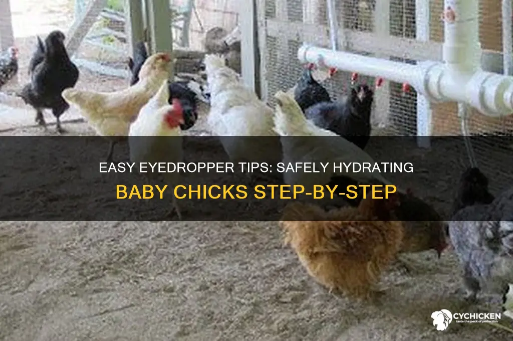 how to give chick water with an eyedropper