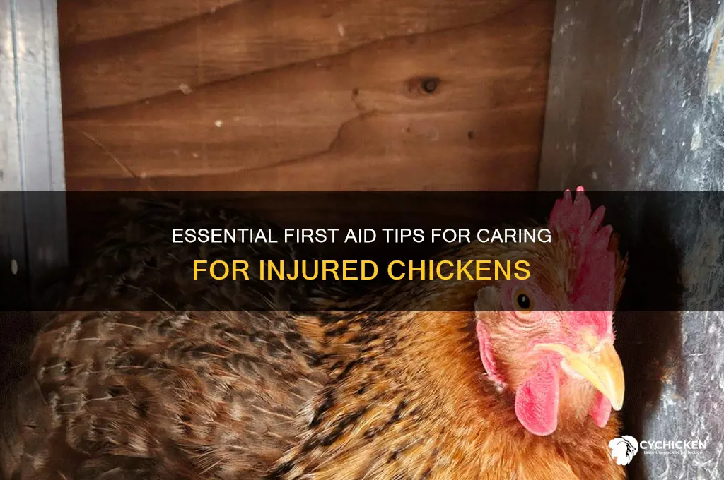 how to give first aid to a chicken