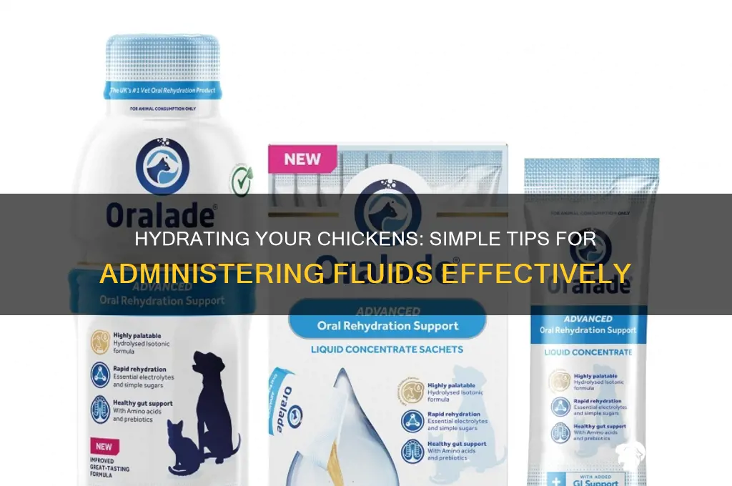 how to give fluids to a chicken