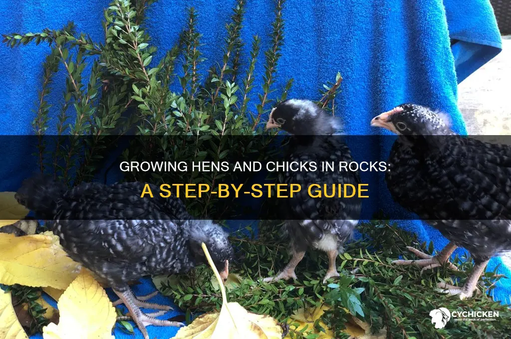 how to grow hens and chicks in rocks