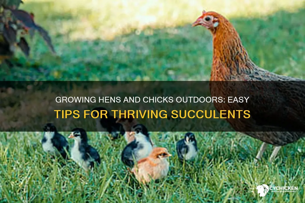how to grow hens and chicks outdoors