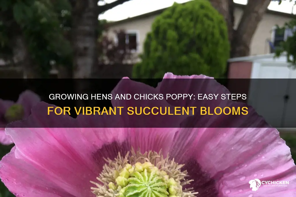 how to grow hens and chicks poppy