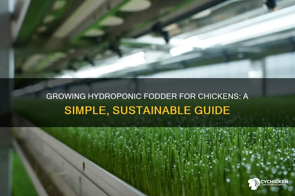 how to grow hydroponic fodder for chicken