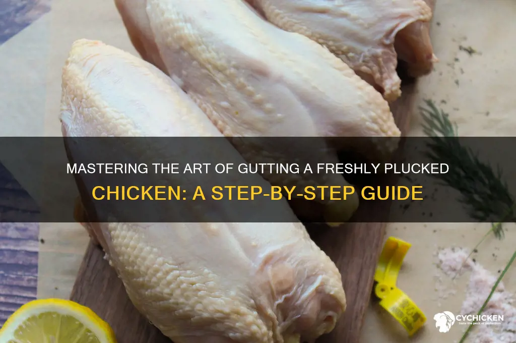 how to gut a freshly plucked chicken